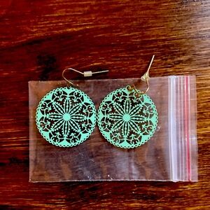 Teal Earrings